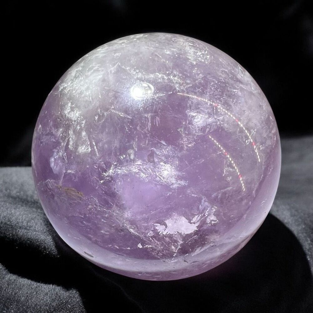 Amethyst Crystal Marble Sphere Meditation Stone